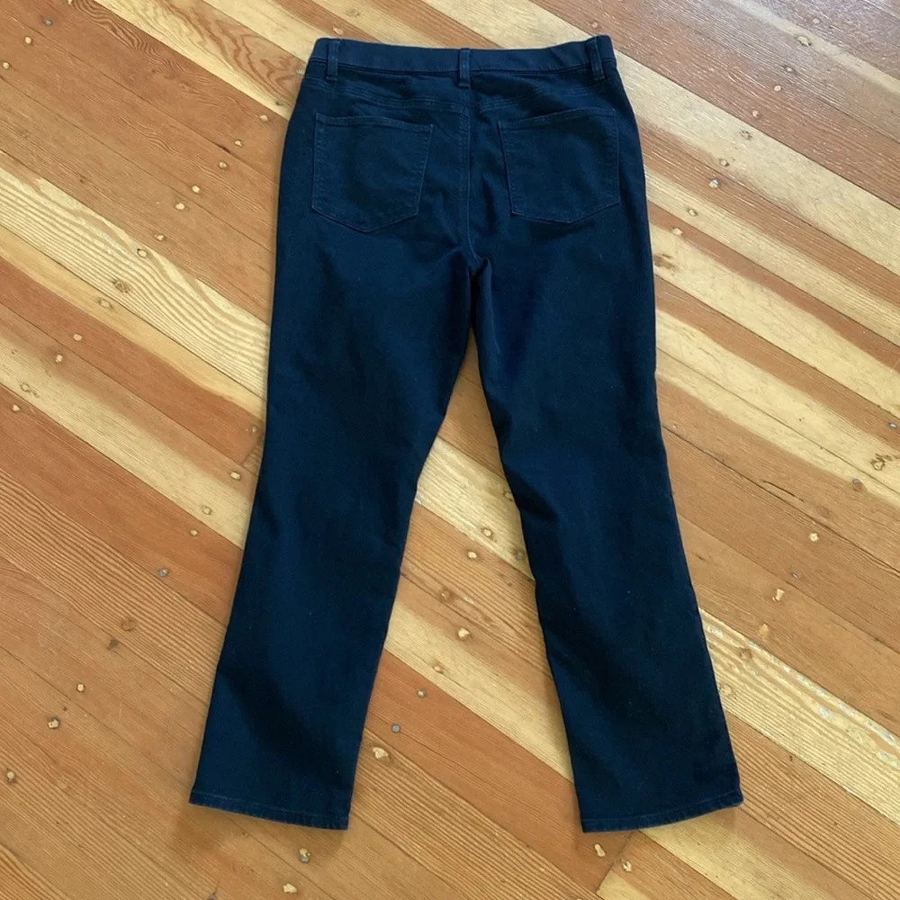 Talbots‎ Sculpt Straight Leg Jeans Black Stretch Denim 12 Petite